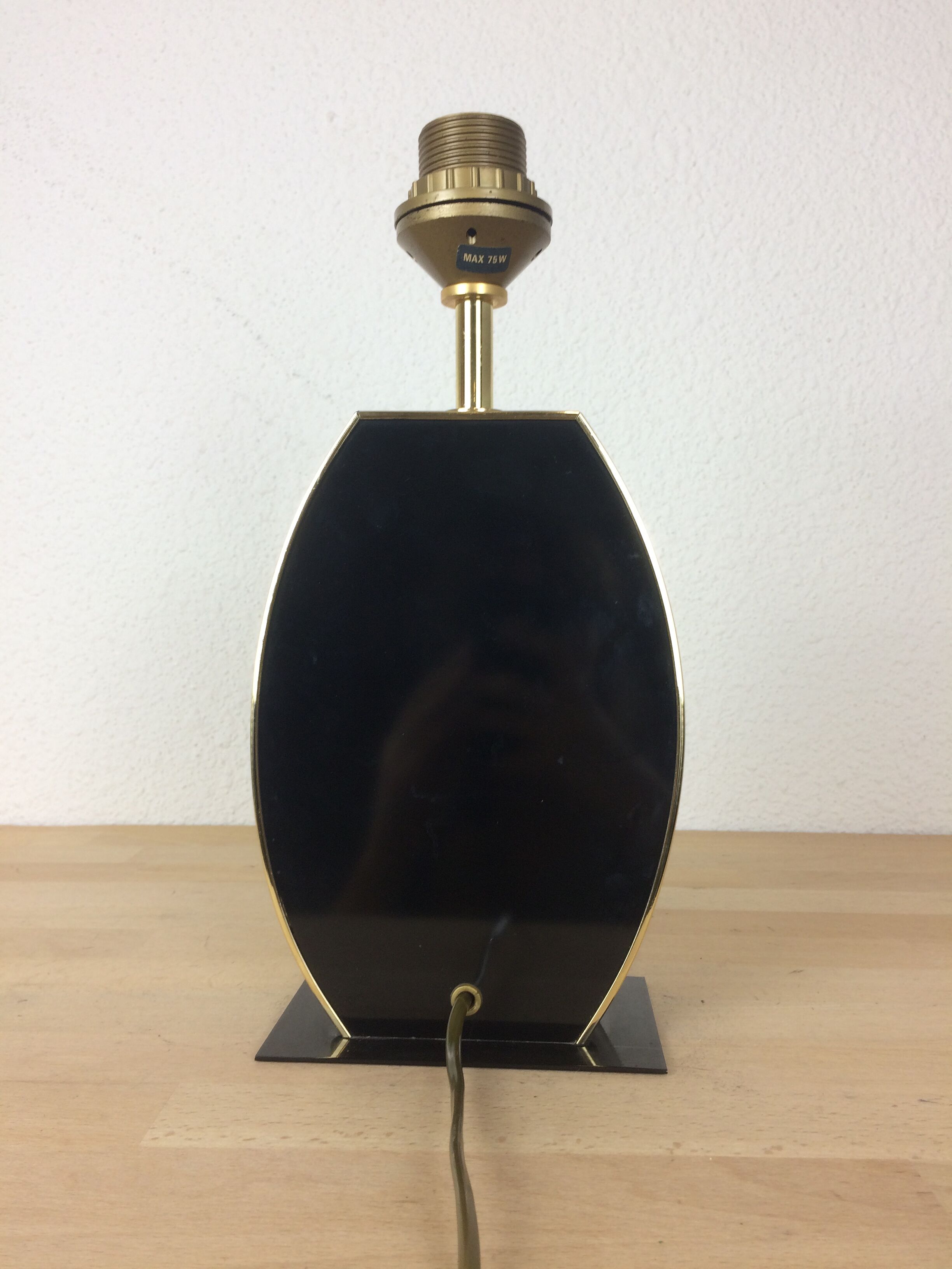 Brass and black lamp foot