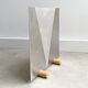 Vintage RVS Art Deco Vase with wooden 'legs' Mid Century