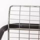 Pair of vintage metal armchairs – Chrome wire mesh – Italy, 1980s