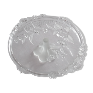 Plat sur pied en verre