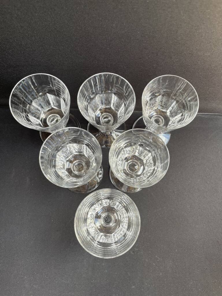 6 Baccarat Missouri red wine glasses - 20th century