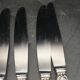 12 silver metal table knives model Rocaille