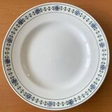 Antique flat earthenware plates from Saint-Amand (North)