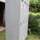 Grey metal industrial cloakroom