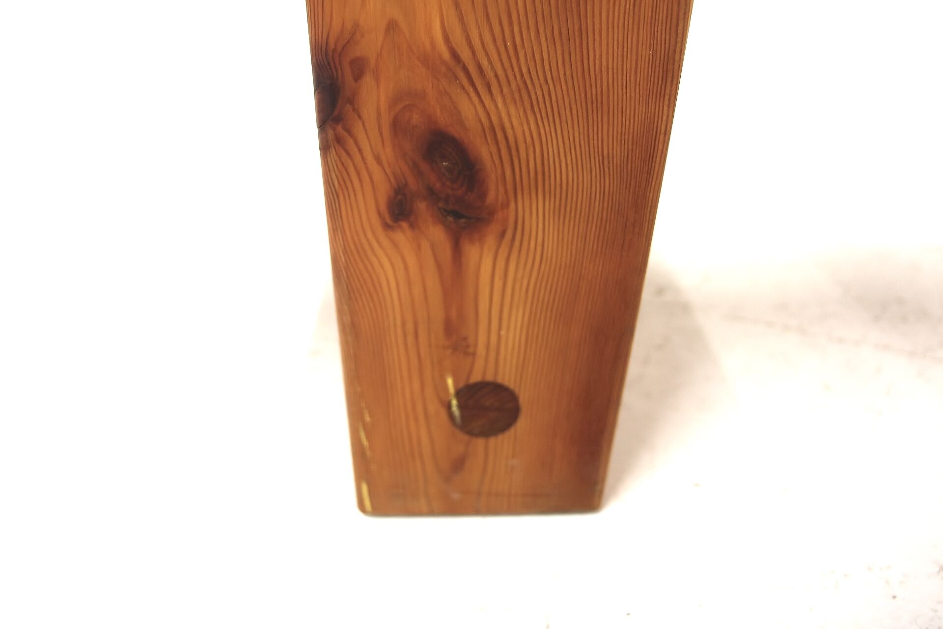 Minimalist pine bench, Sweden, 1970