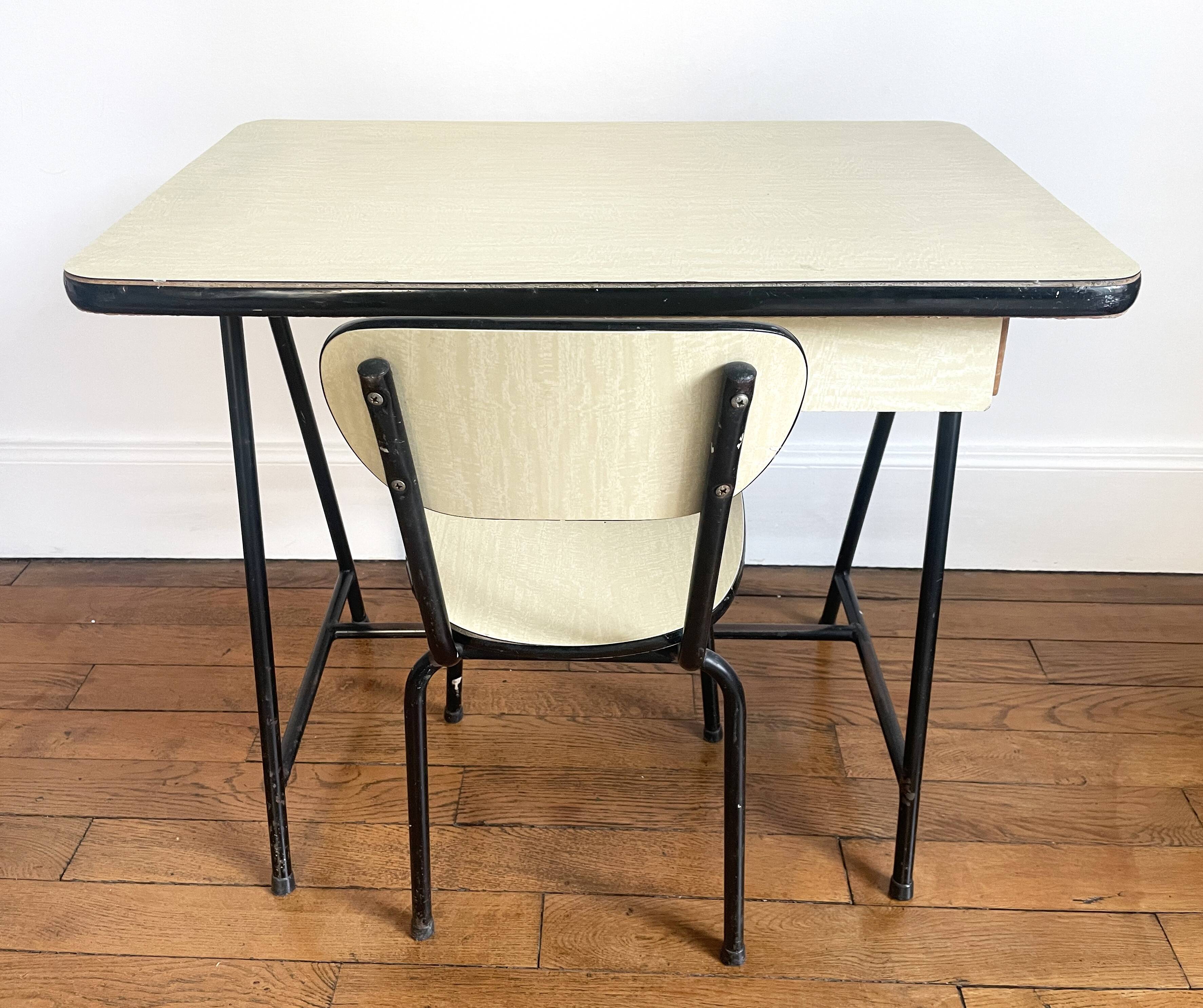 Formica children's desk + chair