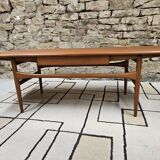 Table basse en teck scandinave 1960 Danemark