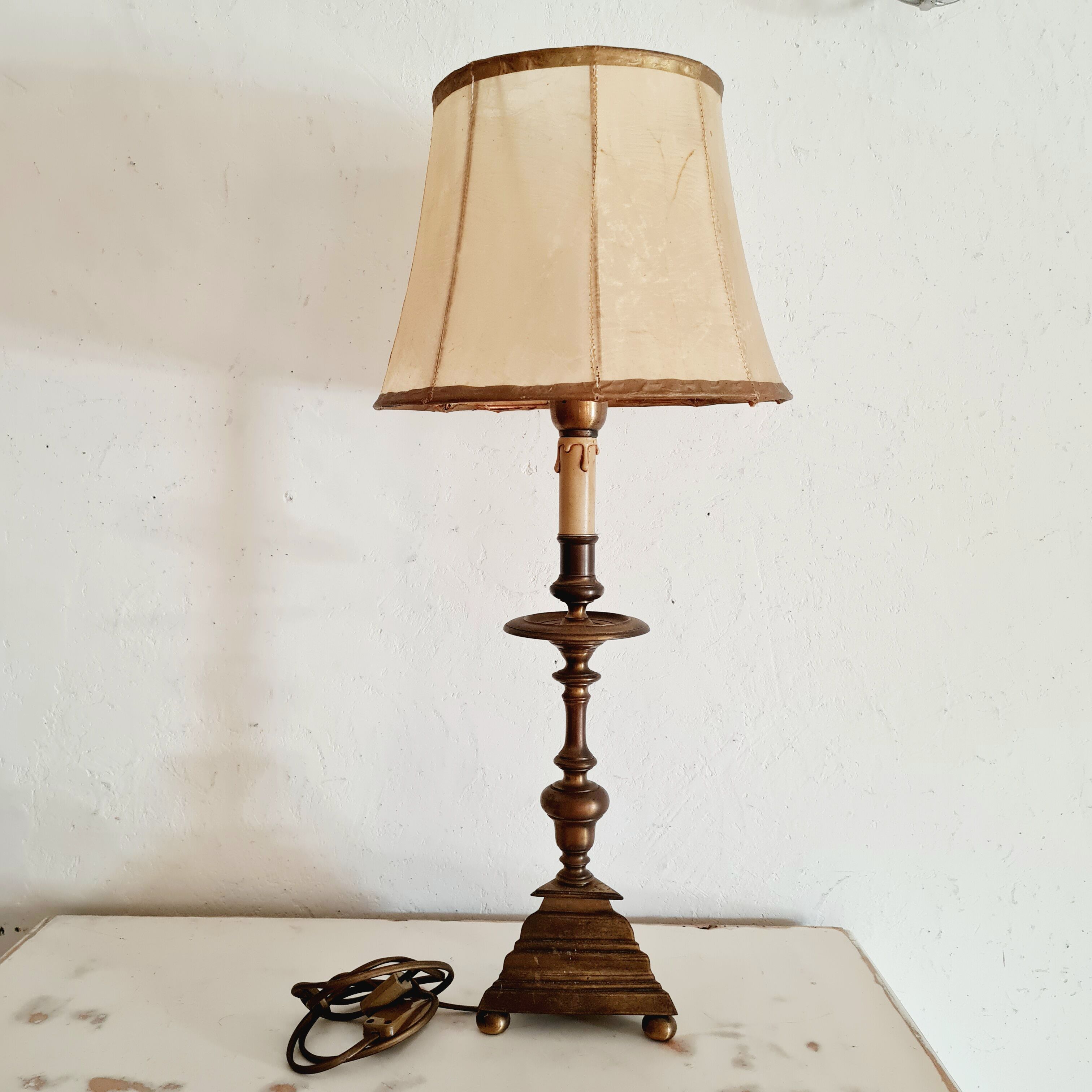 Antique brass lamp