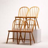 Set of four dining chairs, 1960s–70s