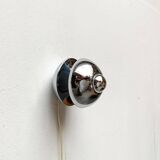 Chrome mushroom table or wall lamp in German mid-century space style by Klaus Hempel for Kaiser Leuchten, 1970s.