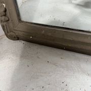Louis XV style mirror in wood and patinated stucco, 20th century