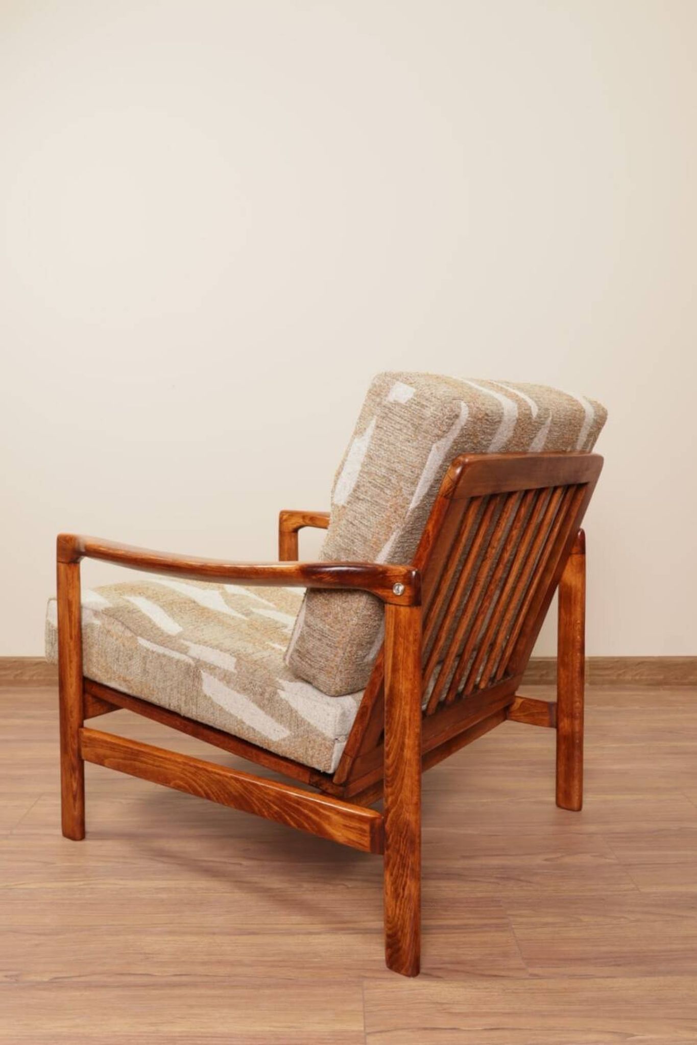 Vintage armchair with cushions, designed by Zenon Bączyk, Poland, 1960s.