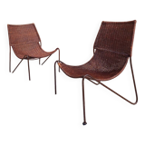 Fauteuils en osier Frederick Weinberg