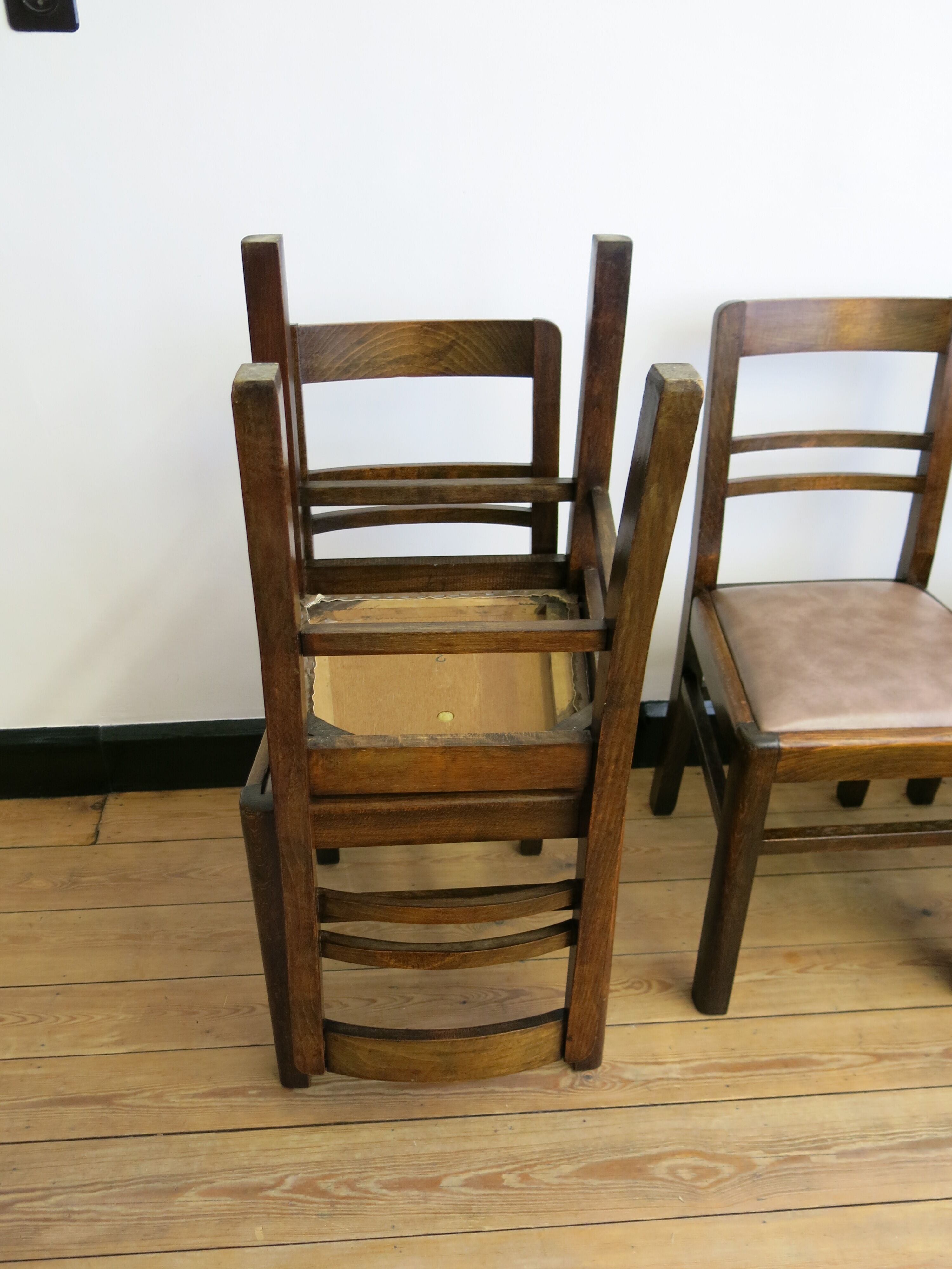 Set of four mid-century chairs