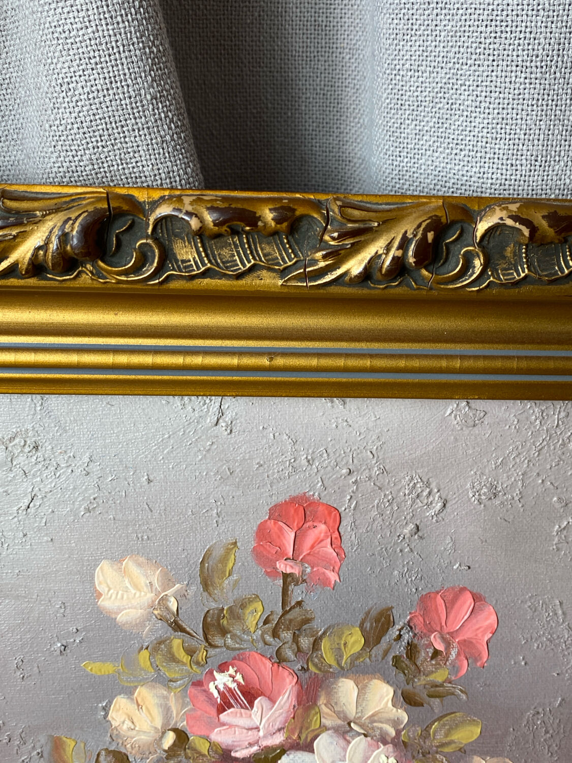 Oil on canvas, framed still life