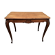 Flat desk, one-drawer table, nineteenth century carved walnut top in Louis XV style