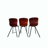 Série de 3 chaises Elmar Flototto pour Pagholz 1956