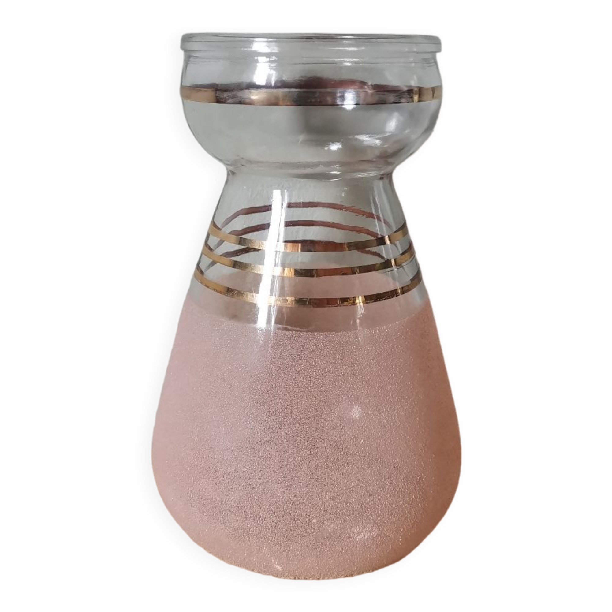 Vintage granite glass bulb vase