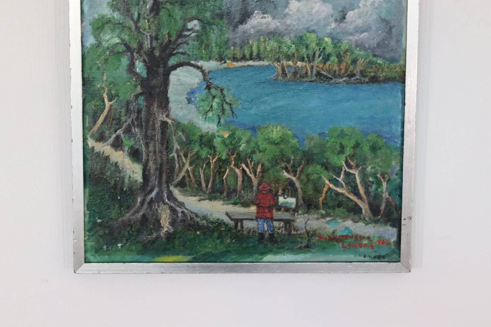 Original Mid Century Swedish Oil on Panel – “London” by Sven Jonsson