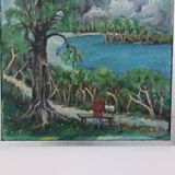 Original Mid Century Swedish Oil on Panel – “London” by Sven Jonsson