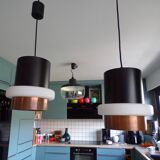 2 Locarno pendant lights by Louis Kalff for Philips