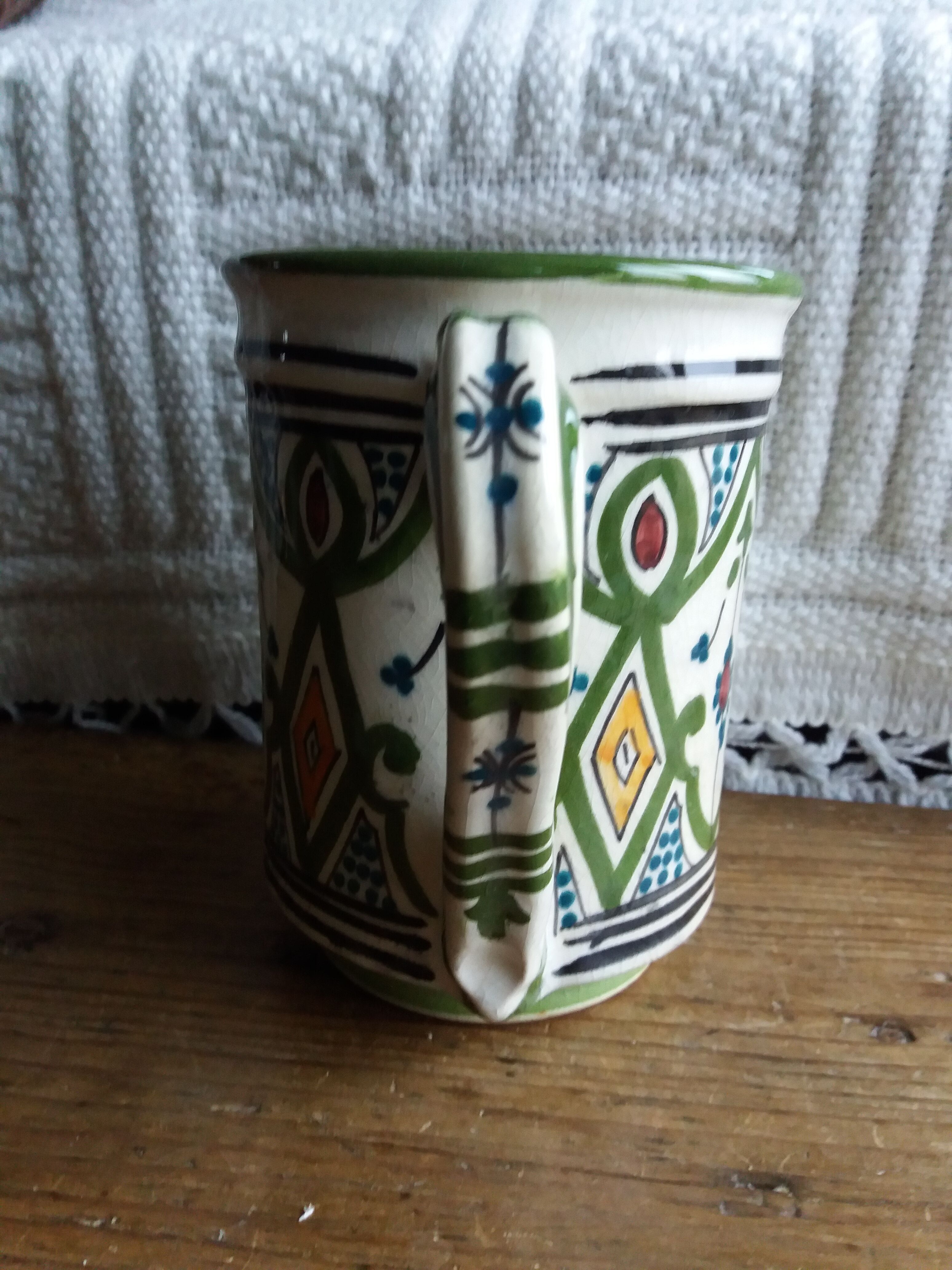 Pitcher Safi artisanal pottery Serghini Morocco