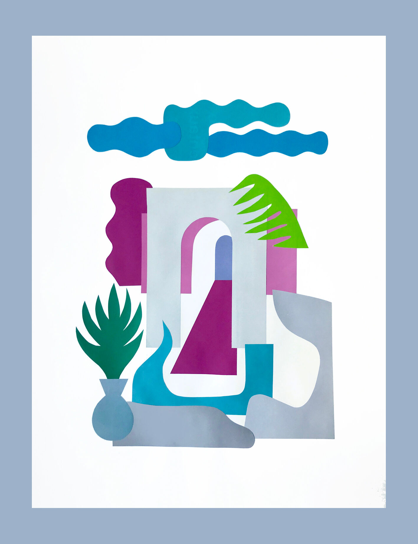 Collage original "Ruelle au Maroc"