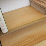 1960s wall unit in ash 7 shelves, Nisse Strinning