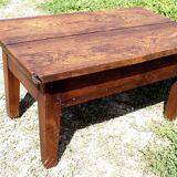 Rustic wooden coffee table with drawer
