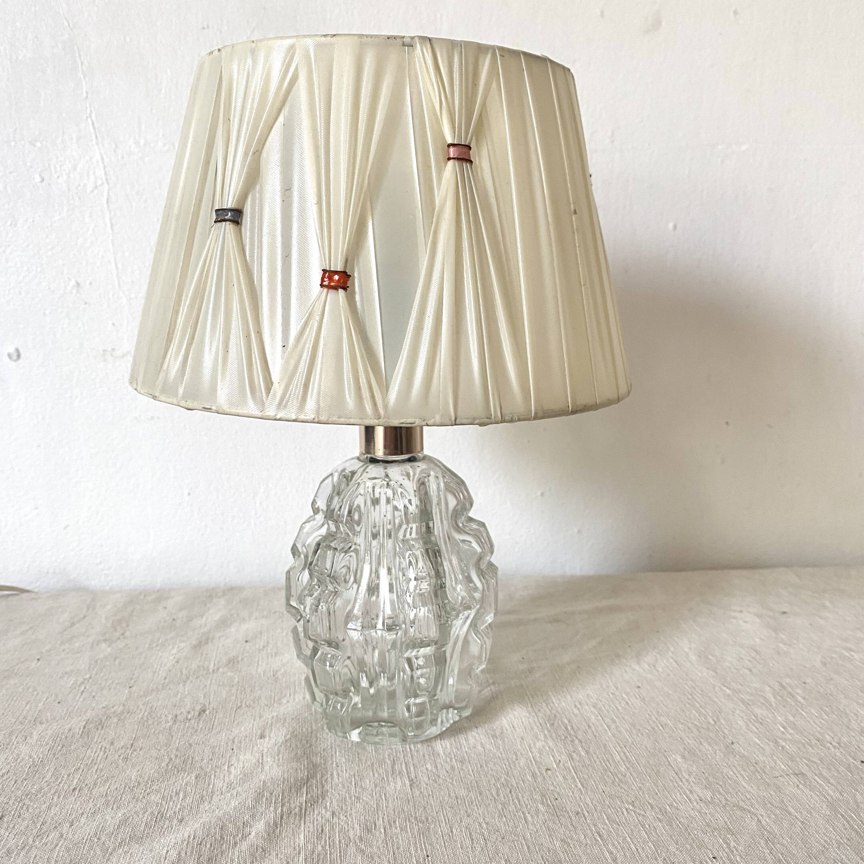 Murano glass bedside lamp from the 60s