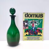 Vintage Green Hand-Blown Glass Bottle, Empoli, Italy