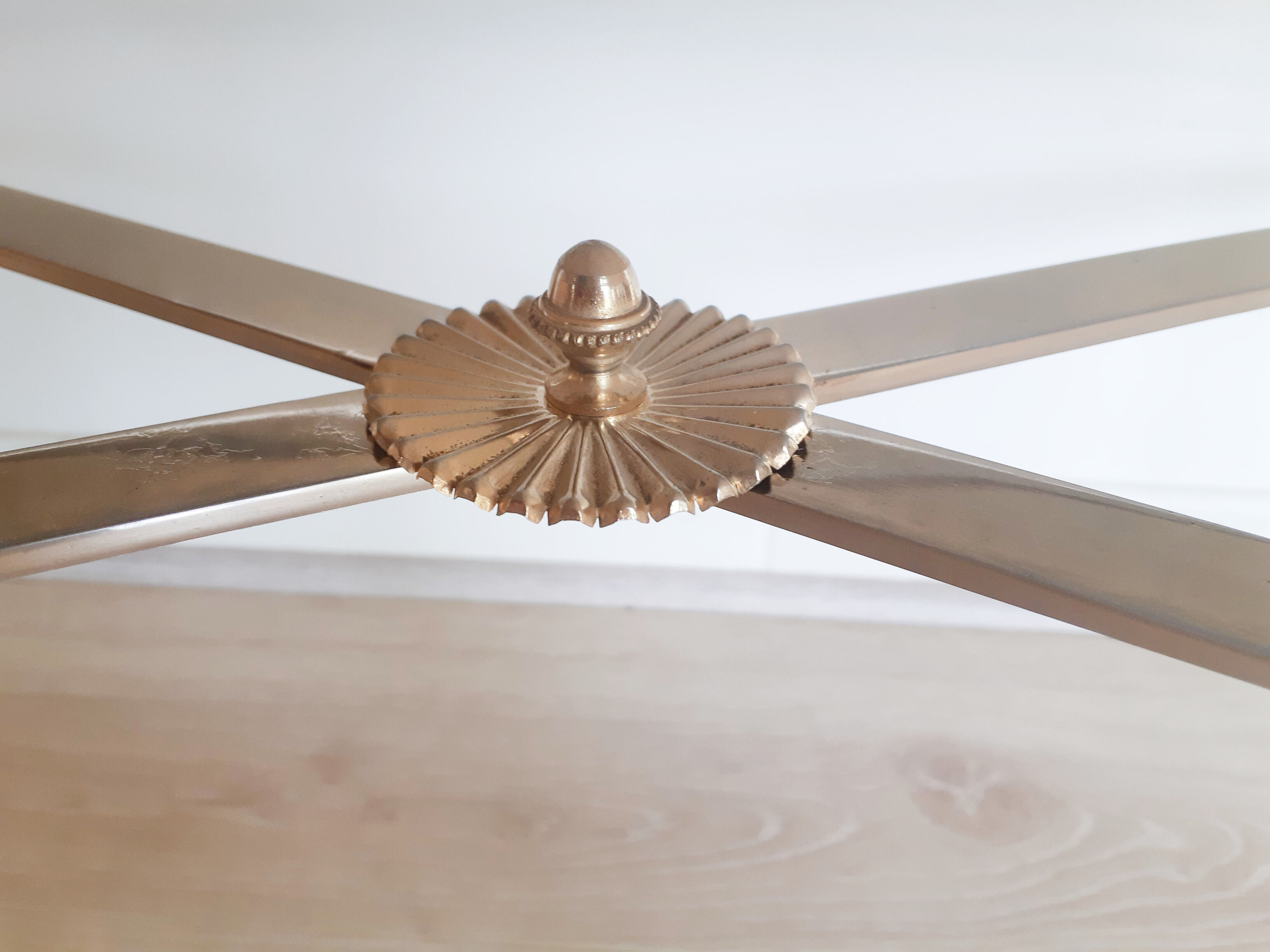 Marble and brass coffee table
