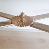 Marble and brass coffee table