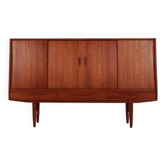 Teak highboard, Danish design, 1970s, production: Denmark