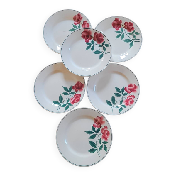 Assiettes à dessert Vernon – H.B.C. – années 40