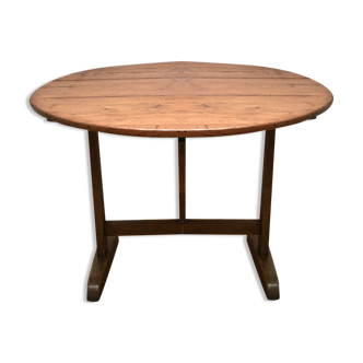 Winemaker's table, oak and solid pine, circa 1950