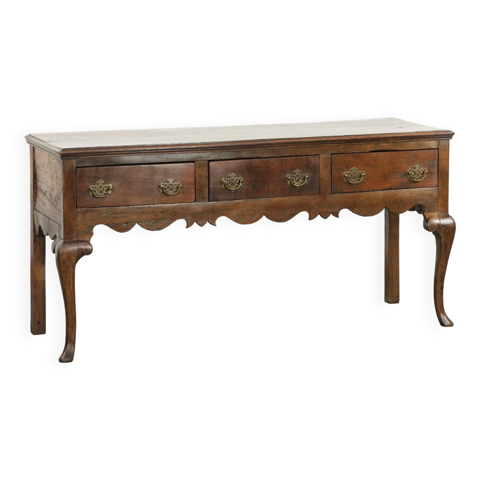 Buffet anglais ancien du XVIIIe siècle en chêne.