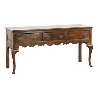 Buffet anglais ancien du XVIIIe siècle en chêne.