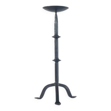 Vintage brutalist table candlestick handmade