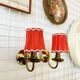 Pair of vintage brass wall lights