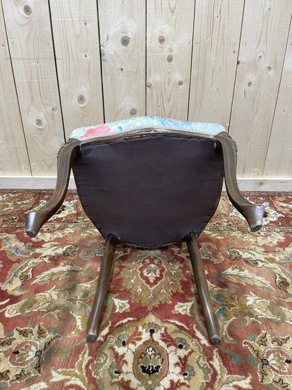 Suite de 6 chaises Louis Philippe à Rossi fleuri