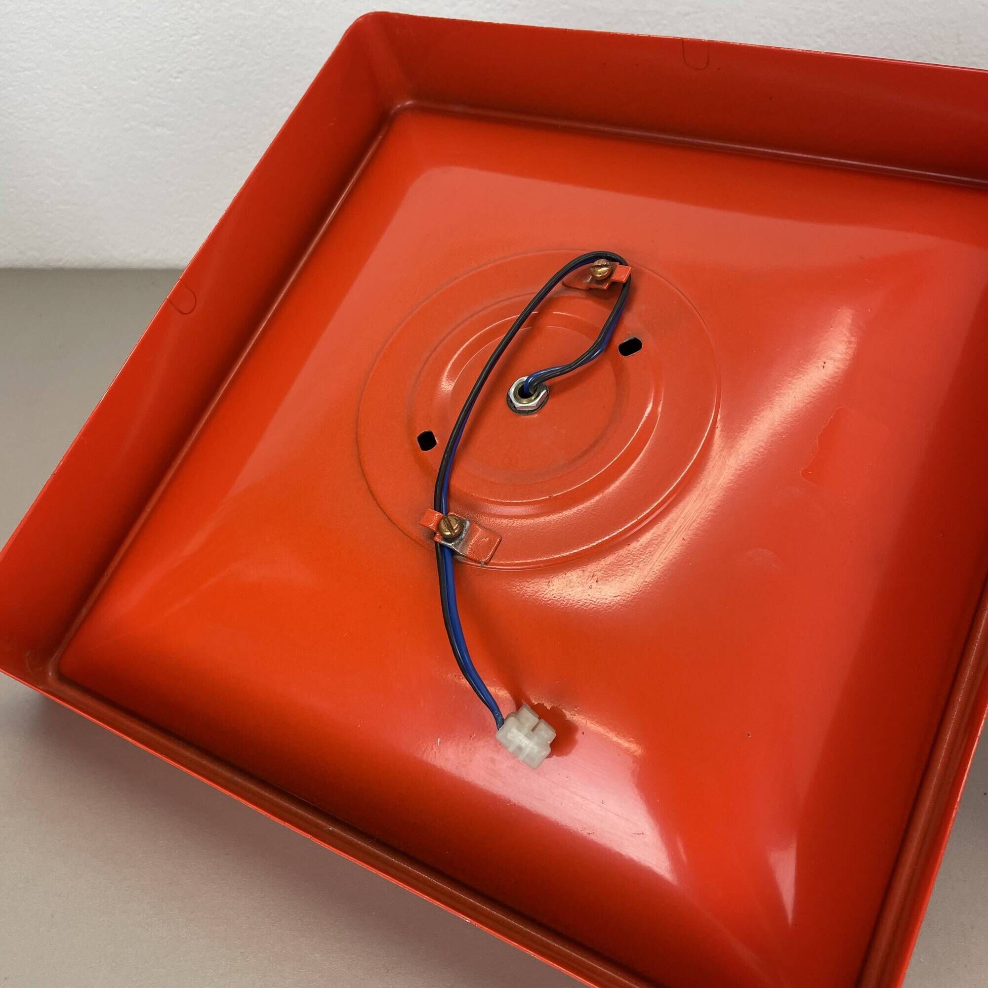 Set of 2 Cubic VERNER PANTON Style RED Wall Light by SÖLKEN Leuchten, 1970s