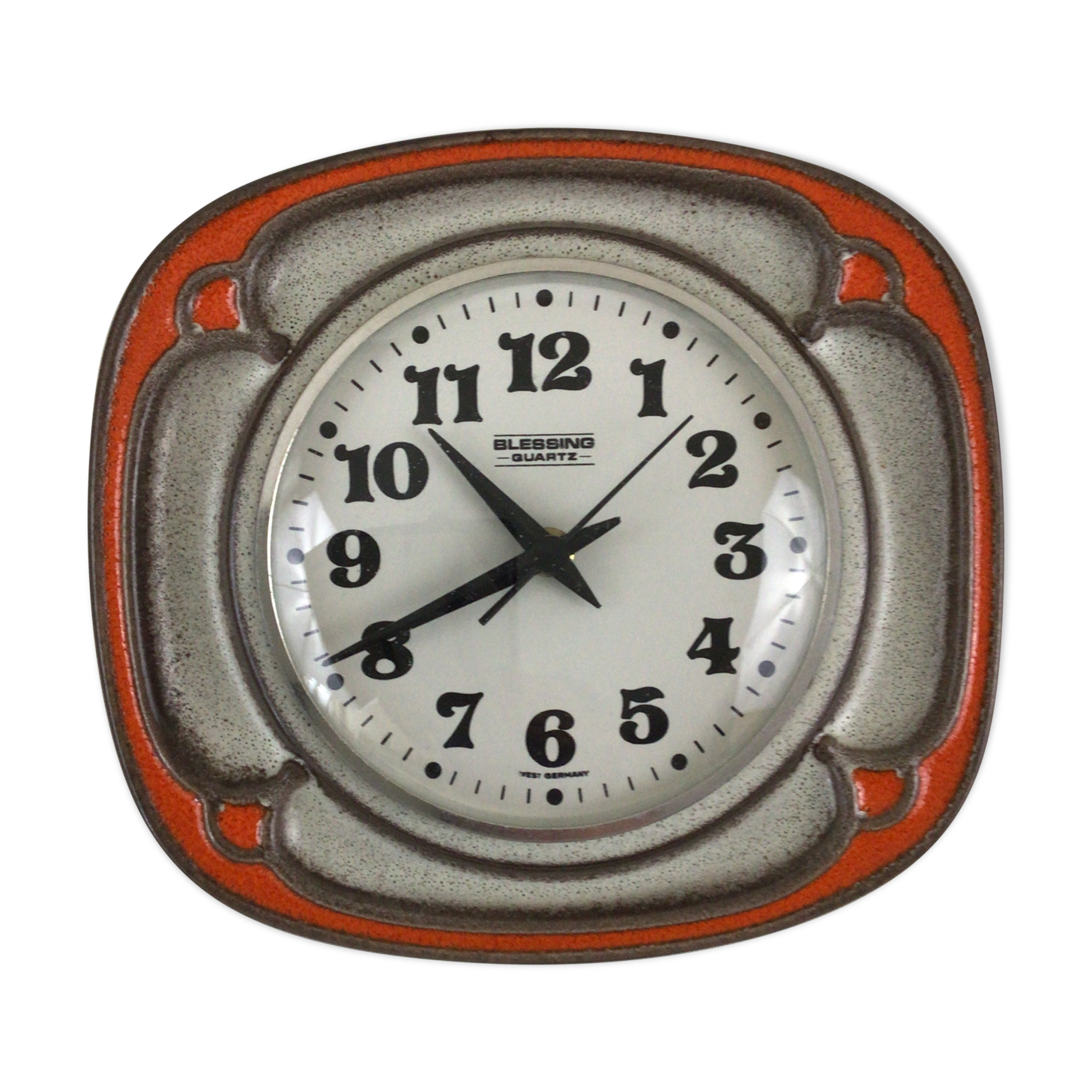 West Germany earthenware clock 70s