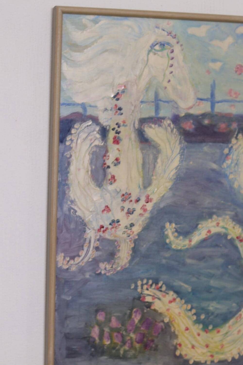Original Swedish Oil on Canvas – “Figures” by JZON – Vintage, Framed