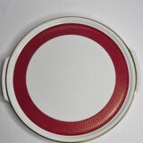 Plat de présentation en porcelaine Suisse de Langenthal, vintage, décor empire, 33 cm