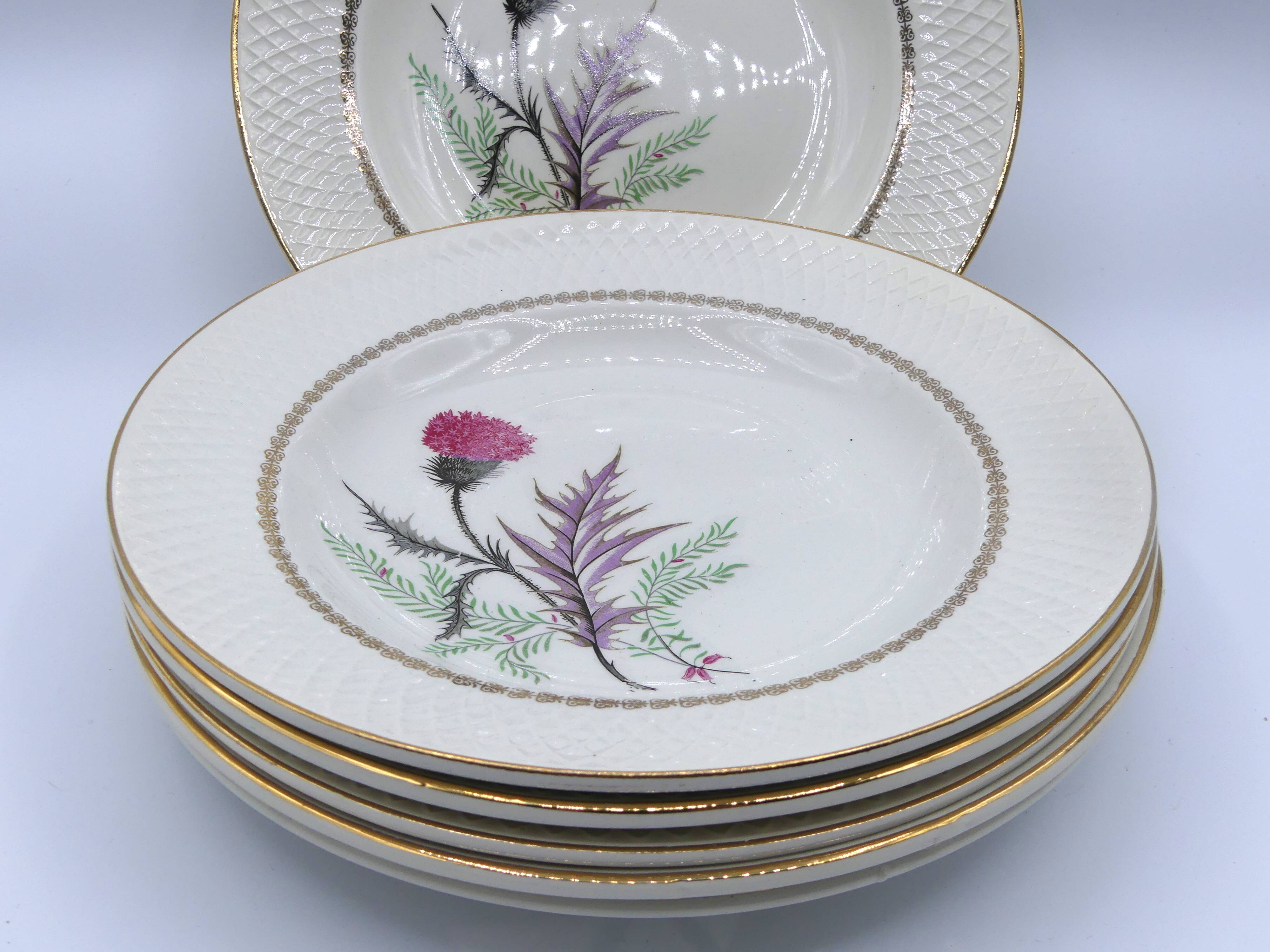 6 plates Moulin des Loups Imperia hollow