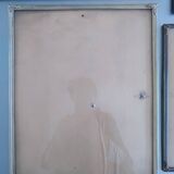 Set of 4 Danish photo frames 40s or 50s in curved glass