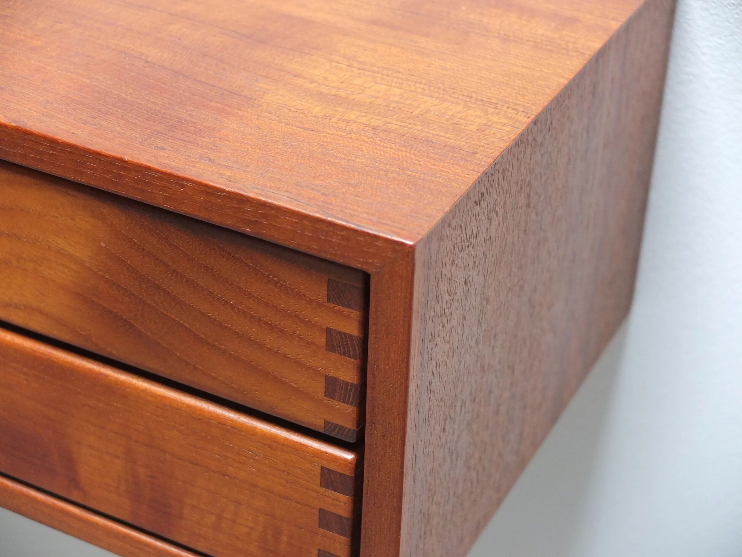 Floating wall shelf with drawers by Kai Kristiansen for Axel Kjersgaard, 1960s