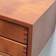 Floating wall shelf with drawers by Kai Kristiansen for Axel Kjersgaard, 1960s