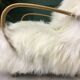White fluffy sheepskin bentwood armchair halabala